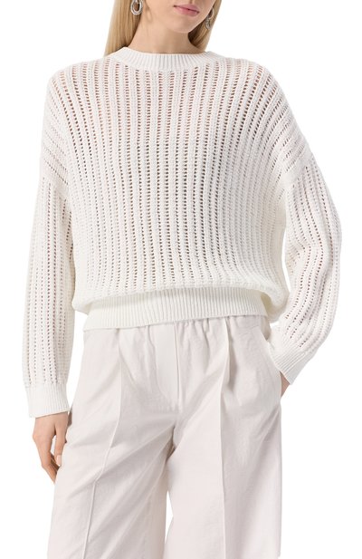 Хлопковый свитер BRUNELLO CUCINELLI, арт. MSB581800, фото 3