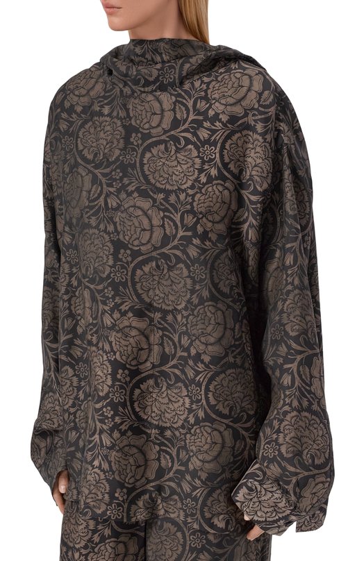 Блузка из вискозы Uma Wang UM6552 Коричневый  UM6552 Фото 3