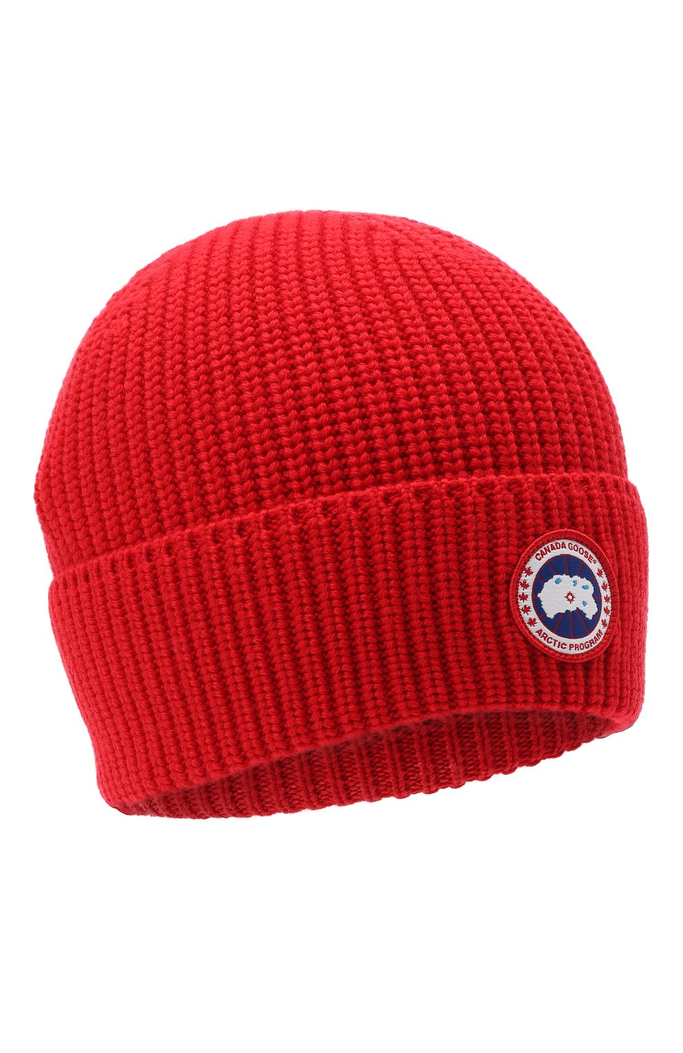 Шерстяная шапка CANADA GOOSE красного цвета по цене 14550 руб., арт. 5026M, фото 1 Шерстяная шапка CANADA GOOSE, арт. 5026M, фото 1