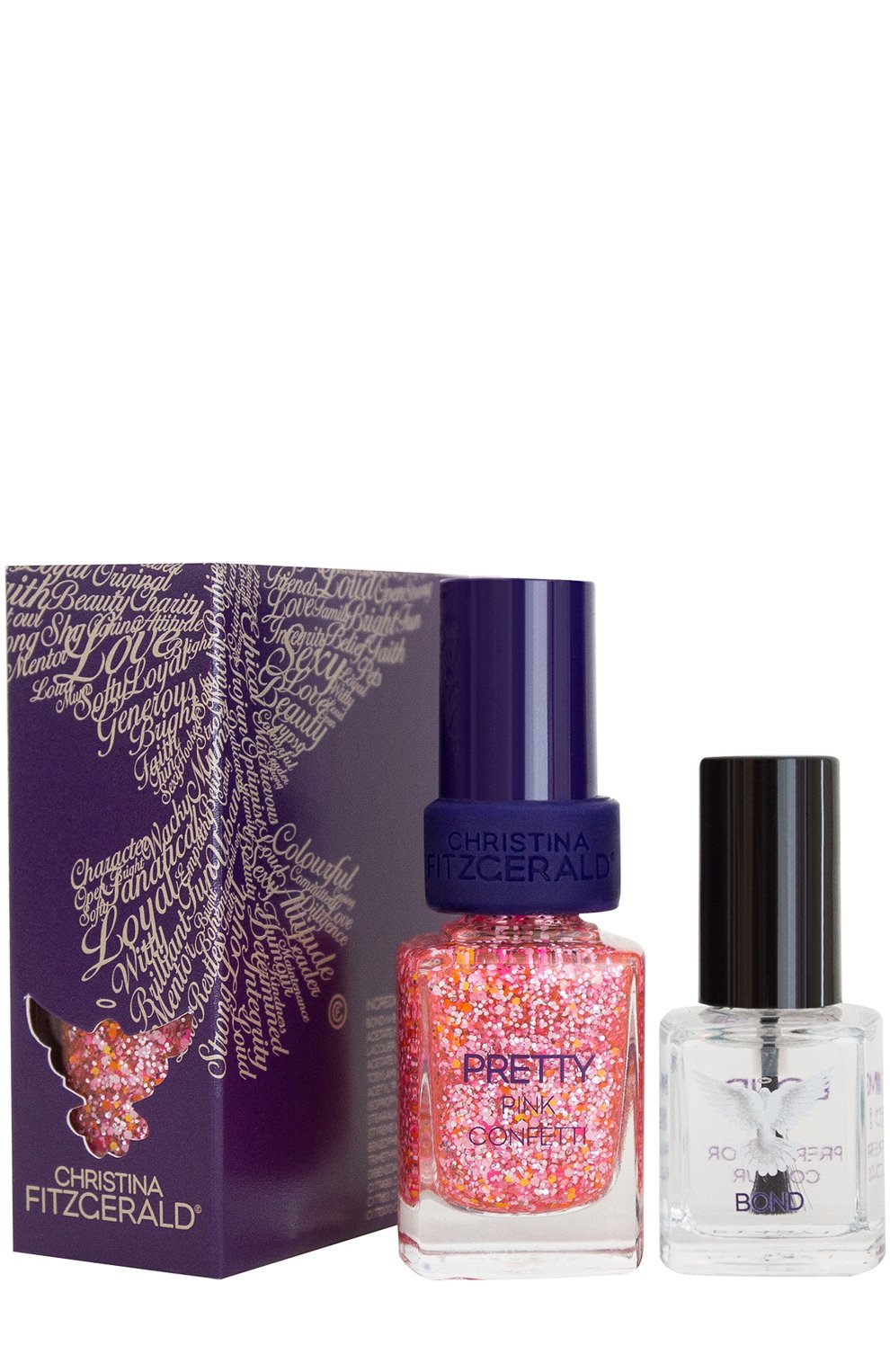 Лак для ногтей \конфетный взрыв\" pretty pink confetti + bond (12+9ml)" CHRISTINA FITZGERALD, арт. 9333381004543, фото 1