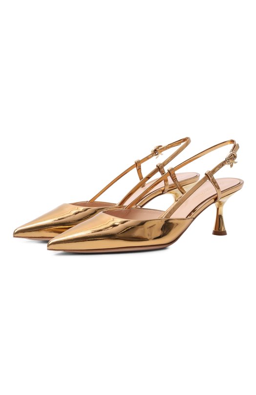 Кожаные туфли Ascent 55 Gianvito Rossi G95332.55LAC.METMEK0 Золотой G95332.55LAC.METMEK0