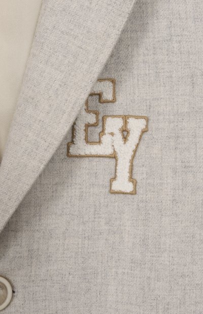 Пиджак из вискозы и шерсти ELEVENTY светло-серого цвета по цене 38850 руб., арт. EX2Q44/I0233/6-8, фото 3 Пиджак из вискозы и шерсти ELEVENTY, арт. EX2Q44/I0233/6-8, фото 3