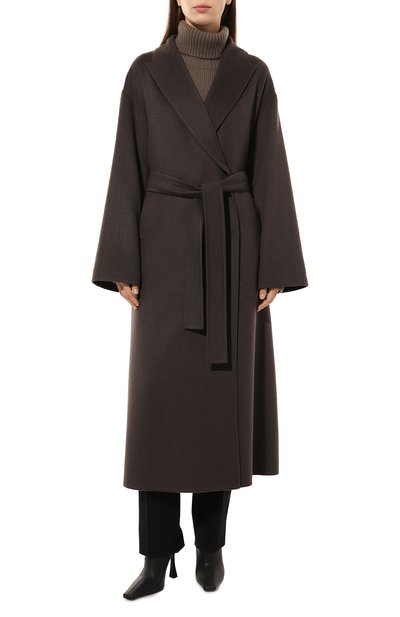 Кашемировое пальто FREEAGE темно-коричневого цвета по цене 376000 руб., арт. WW25.CT014.3070.309, фото 3 Кашемировое пальто FREEAGE, арт. WW25.CT014.3070.309, фото 3