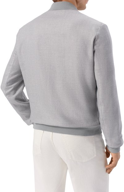 Бомбер из шелка и шерсти CORNELIANI, арт. 27L588/2718266, фото 4