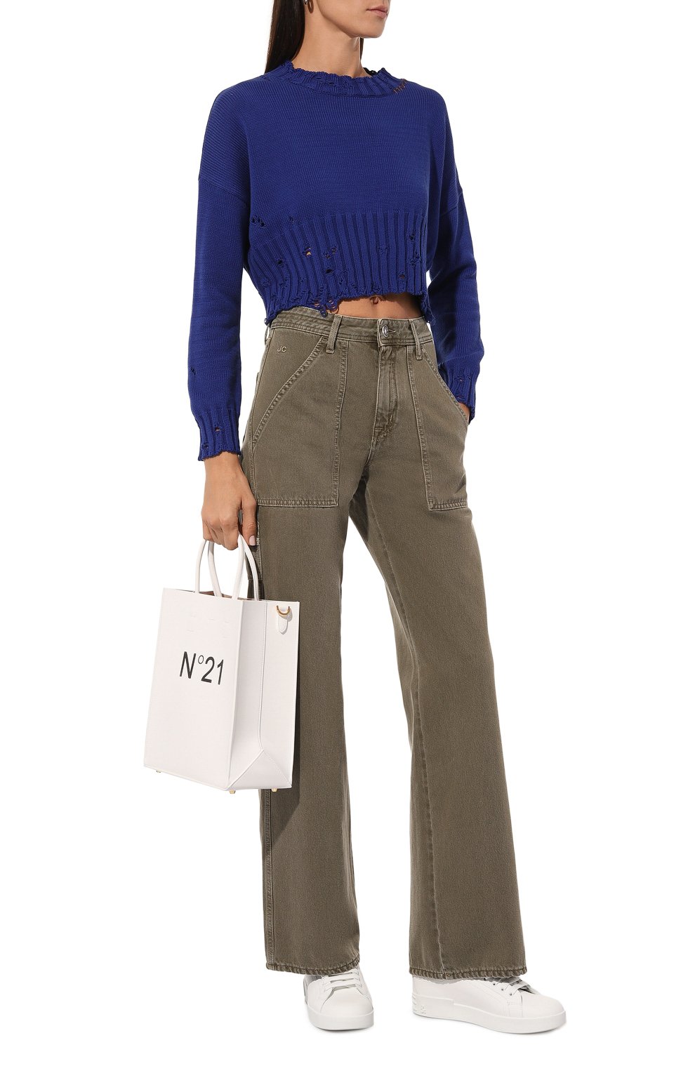 Сумка-тоут N21 белого цвета по цене 59250 руб., арт. 24IBP0178, фото 7 Сумка-тоут N21, арт. 24IBP0178, фото 7