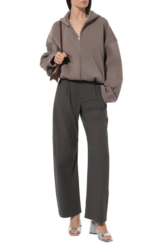 Хлопковые брюки Brunello Cucinelli ML949B1349 Серый  ML949B1349 Фото 2