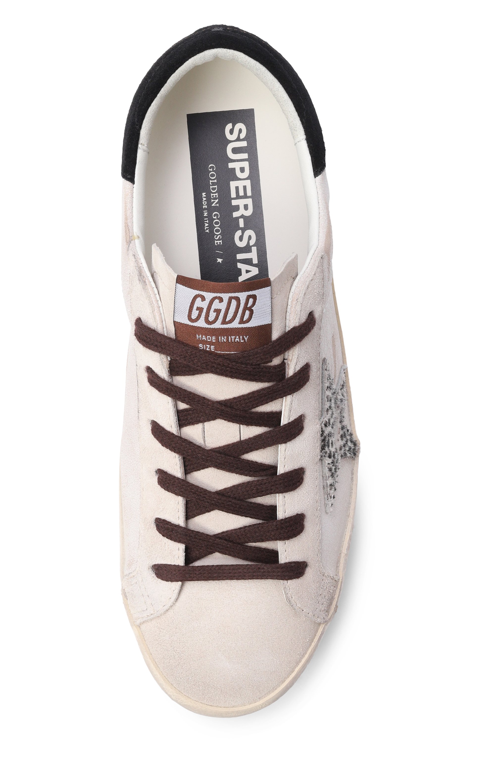 Кожаные кеды super-star GOLDEN GOOSE DELUXE BRAND кремового цвета по цене 69950 руб., арт. GWF00101.F008746, фото 6 Кожаные кеды super-star GOLDEN GOOSE DELUXE BRAND, арт. GWF00101.F008746, фото 6