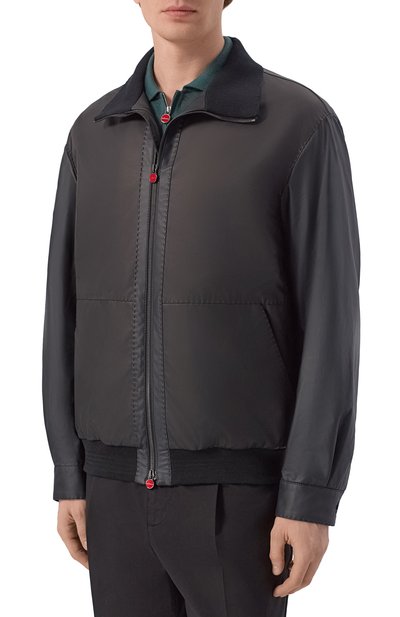 Кожаный бомбер KITON, арт. UW2358AV0814H, фото 3