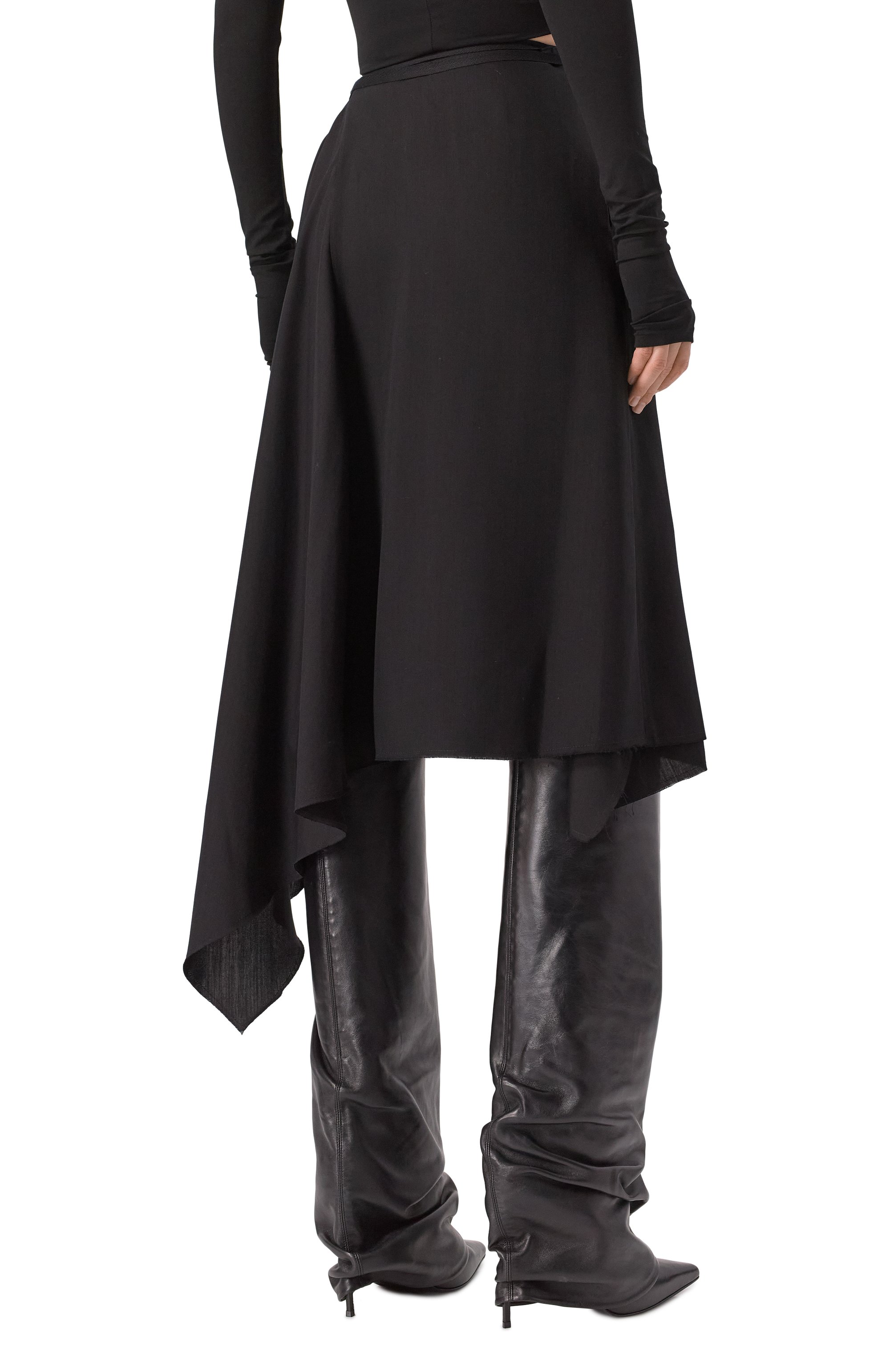 Юбка из вискозы и шерсти ANN DEMEULEMEESTER, арт. B0012264/FA556, фото 4