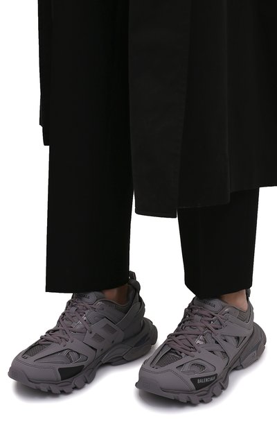 Комбинированные кроссовки track BALENCIAGA темно-серого цвета по цене 99500 руб., арт. 542023/W3FE3, фото 3 Комбинированные кроссовки track BALENCIAGA, арт. 542023/W3FE3, фото 3