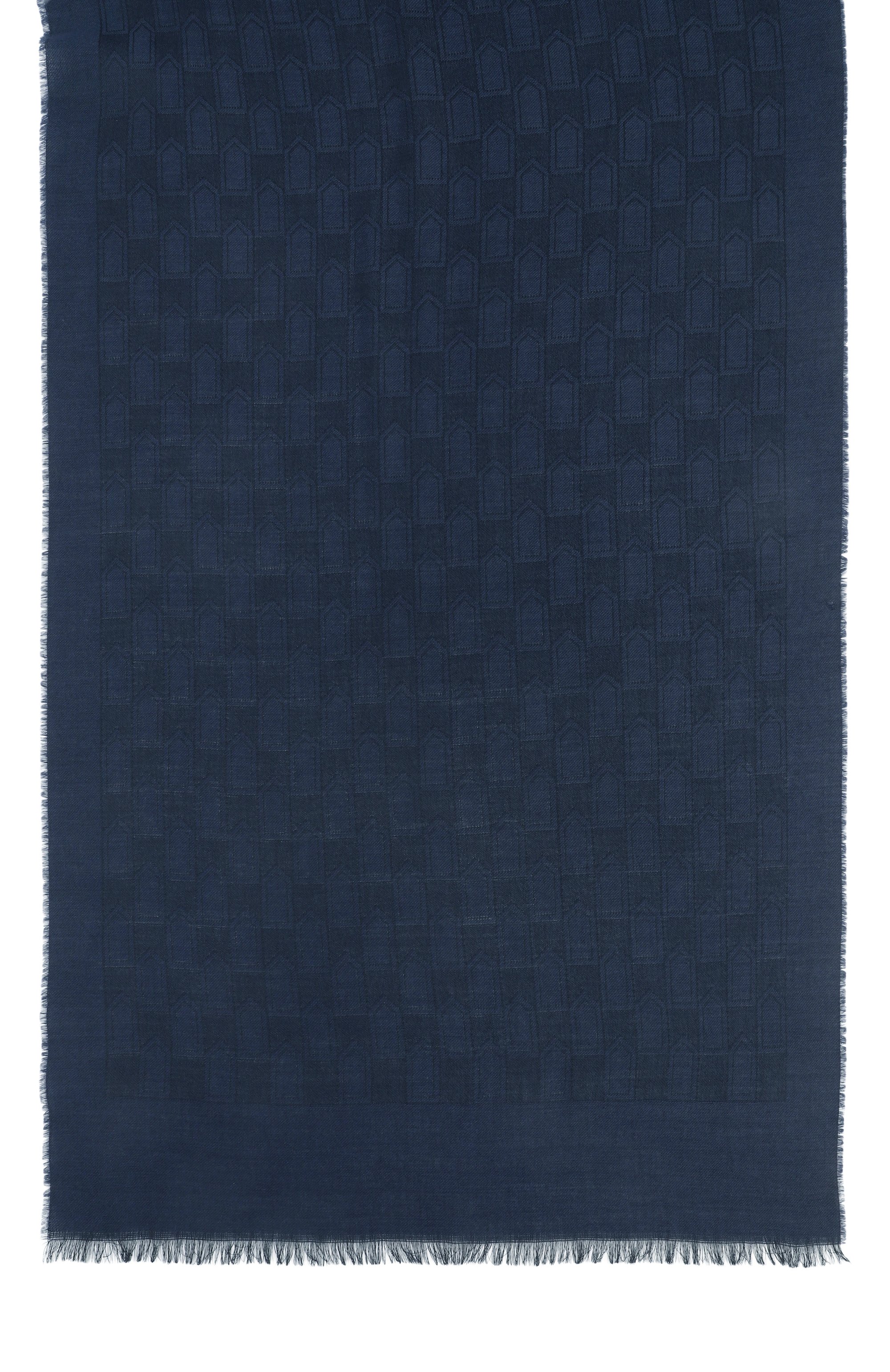 Шарф из шерсти и хлопка CANALI темно-синего цвета по цене 27900 руб., арт. 06/TF00319, фото 4 Шарф из шерсти и хлопка CANALI, арт. 06/TF00319, фото 4