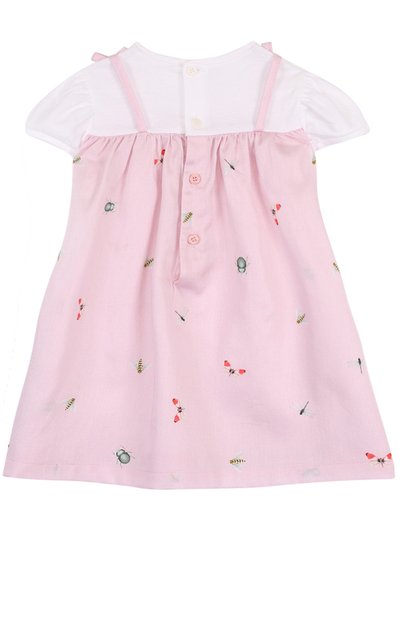 Хлопковое платье с принтом и оборкой IL GUFO, арт. P18VM445C4039/12M-18M, фото 2