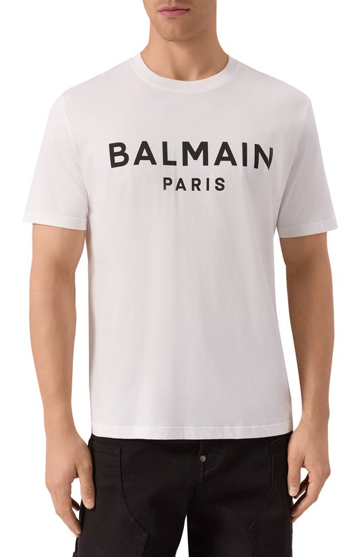 Хлопковая футболка Balmain FH1EG000/BB73 Белый  FH1EG000/BB73 Фото 3