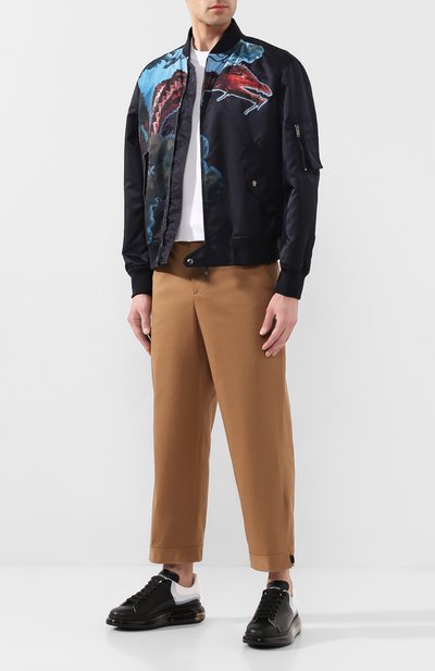 Кожаные кеды oversized ALEXANDER MCQUEEN черного цвета по цене 68650 руб., арт. 604233/WHX99, фото 2 Кожаные кеды oversized ALEXANDER MCQUEEN, арт. 604233/WHX99, фото 2