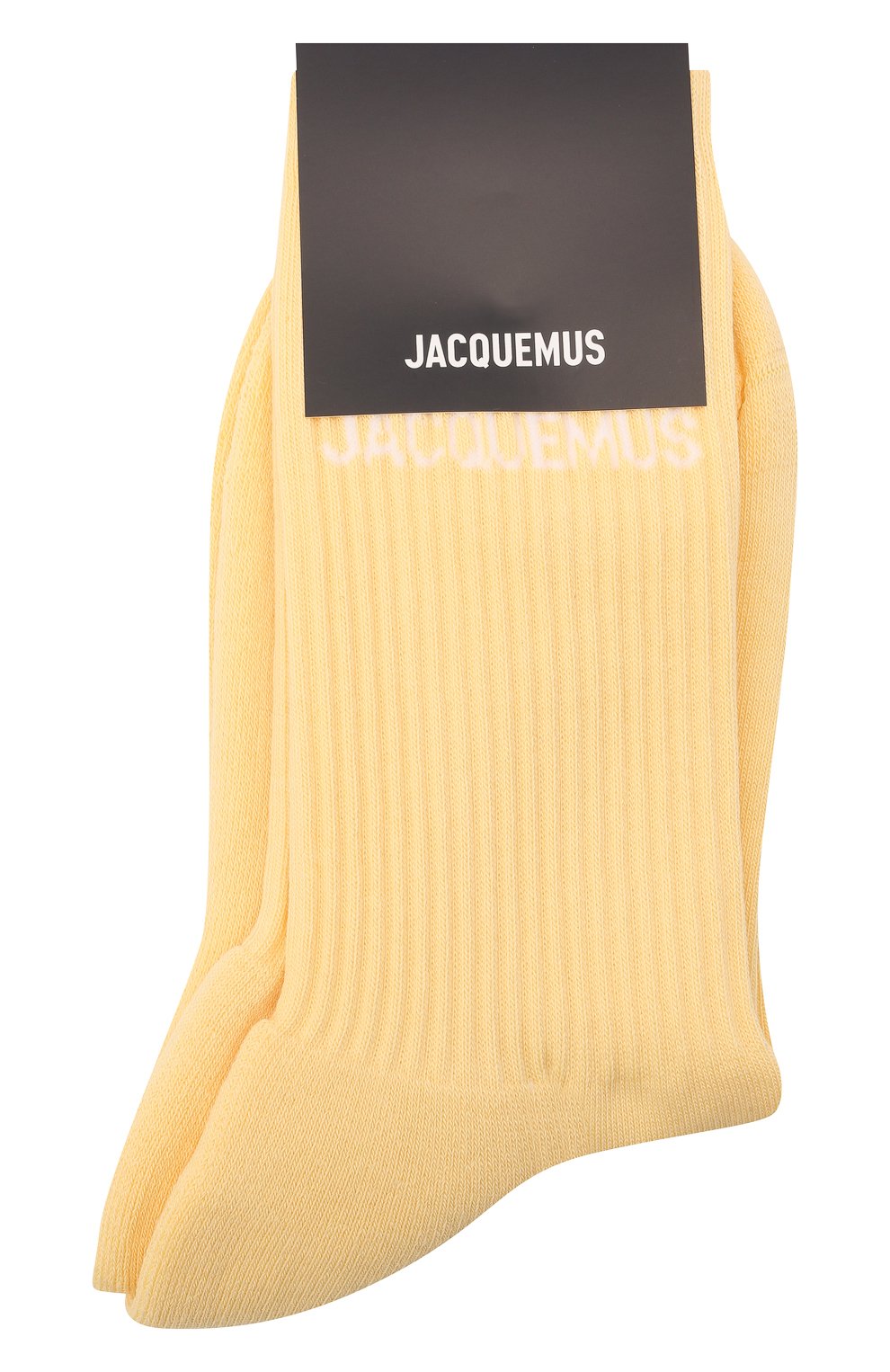 Хлопковые носки JACQUEMUS желтого цвета по цене 3340 руб., арт. 211AC09/500200, фото 1 Хлопковые носки JACQUEMUS, арт. 211AC09/500200, фото 1
