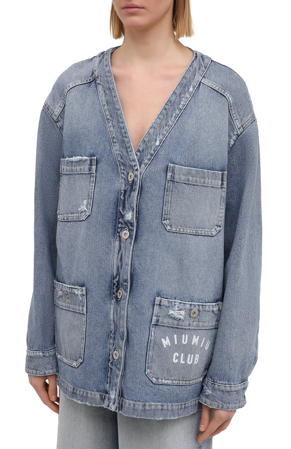 Джинсовый жакет MIU MIU, арт. GWG116-U8R-F0008, фото 3