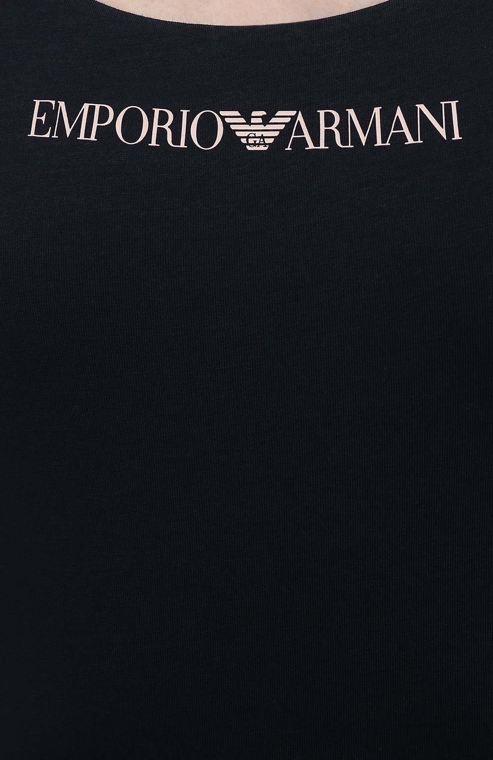 Хлопковая майка EMPORIO ARMANI темно-синего цвета по цене 5995 руб., арт. 164237/1A227, фото 5 Хлопковая майка EMPORIO ARMANI, арт. 164237/1A227, фото 5