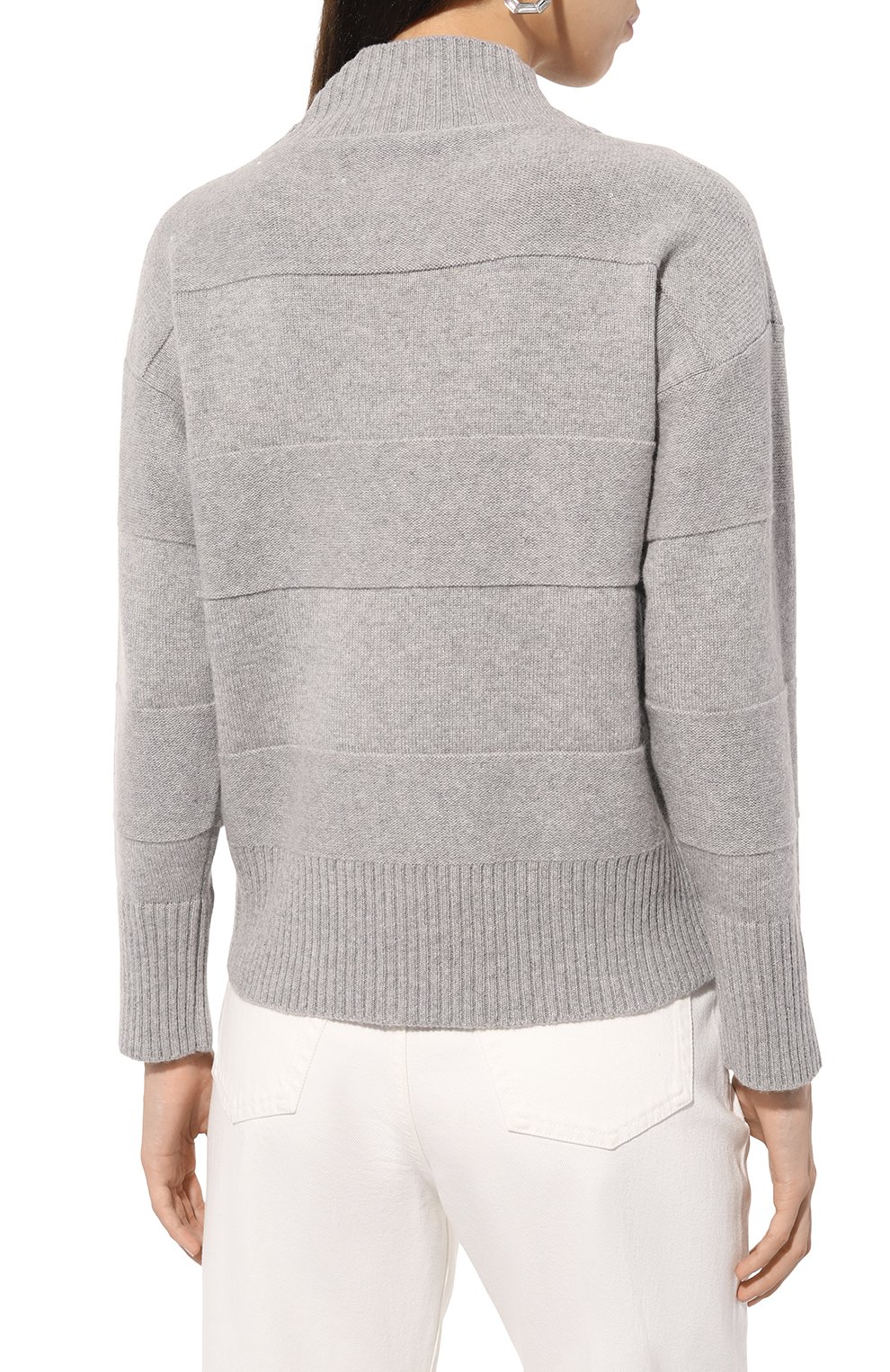 Пуловер из шерсти и шелка PANICALE серого цвета по цене 51450 руб., арт. D350389CL, фото 4 Пуловер из шерсти и шелка PANICALE, арт. D350389CL, фото 4