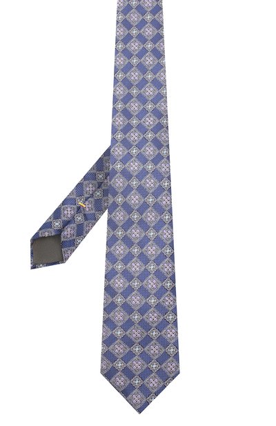 Шелковый галстук CANALI темно-синего цвета по цене 14650 руб., арт. 18/HJ02862, фото 2 Шелковый галстук CANALI, арт. 18/HJ02862, фото 2