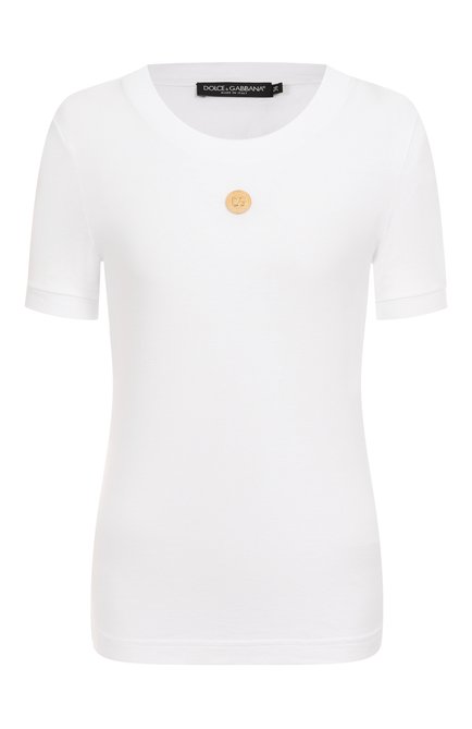 Женская хлопковая футболка DOLCE & GABBANA, арт. F8N08Z/GDC7I