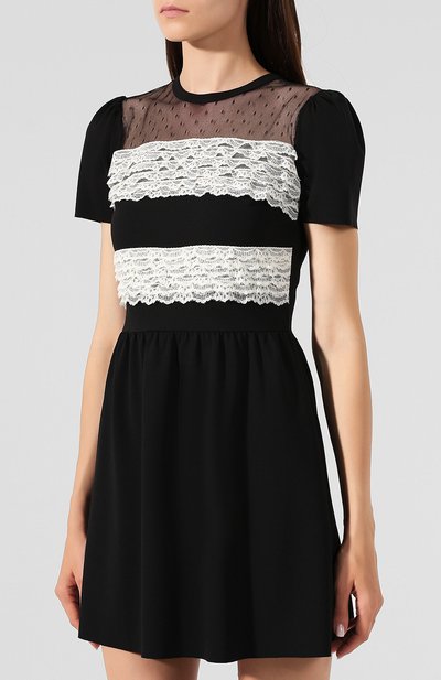 Платье REDVALENTINO черно-белого цвета по цене 39300 руб., арт. SR3MJ01Y/4E3, фото 3 Платье REDVALENTINO, арт. SR3MJ01Y/4E3, фото 3
