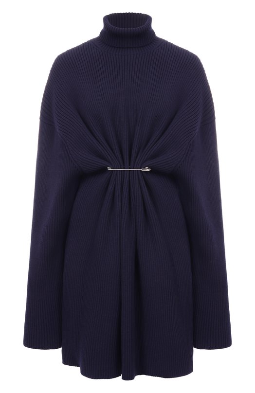 Платье из хлопка и шерсти Balenciaga 850028/T1759 Синий 850028/T1759