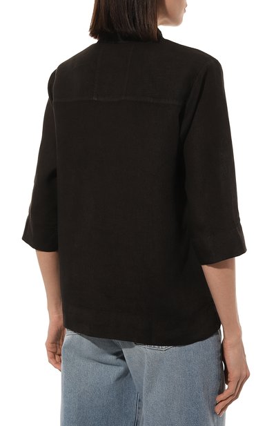 Льняная рубашка GRAN SASSO черного цвета по цене 26950 руб., арт. 61234/50002, фото 4 Льняная рубашка GRAN SASSO, арт. 61234/50002, фото 4