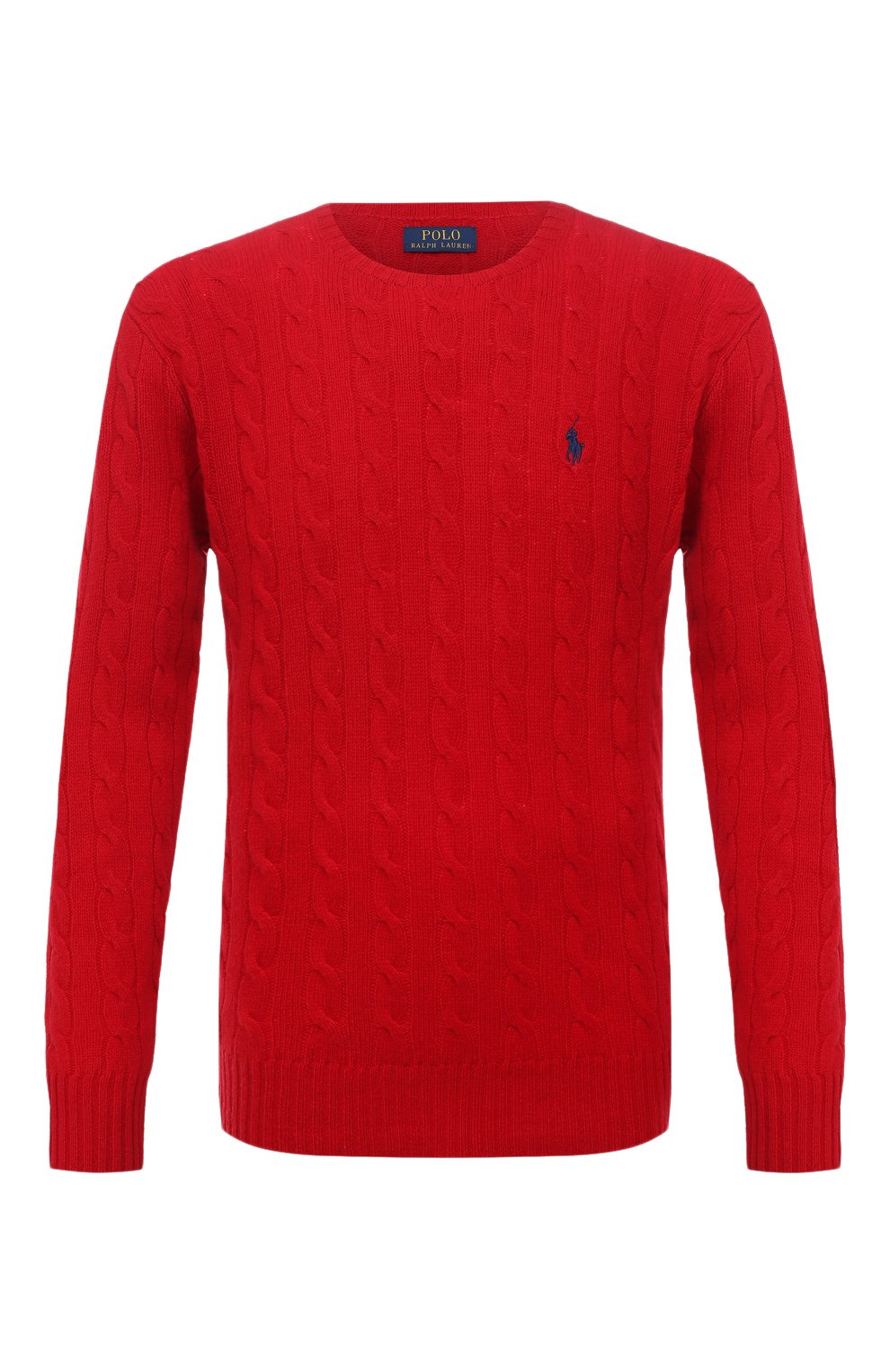 Свитер из шерсти и кашемира POLO RALPH LAUREN красного цвета по цене 26400 руб., арт. 710719546, фото 1 Свитер из шерсти и кашемира POLO RALPH LAUREN, арт. 710719546, фото 1