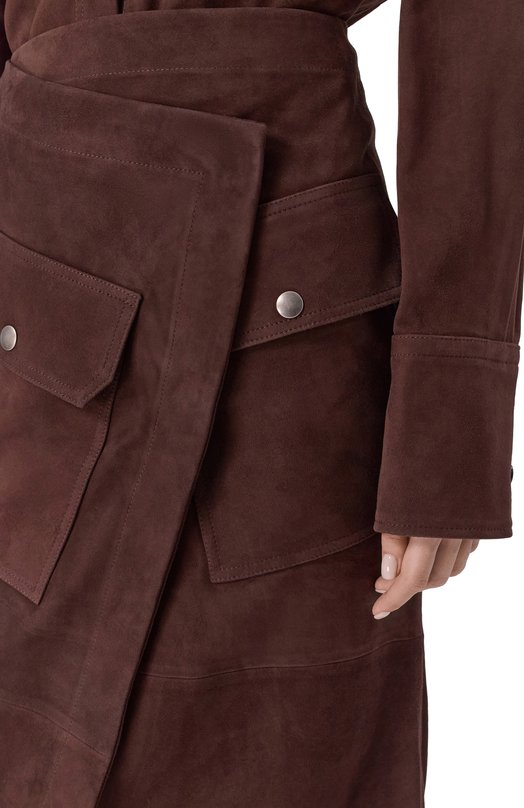 Замшевая юбка Co 3051AGS-PF25 Коричневый  3051AGS-PF25 Фото 5