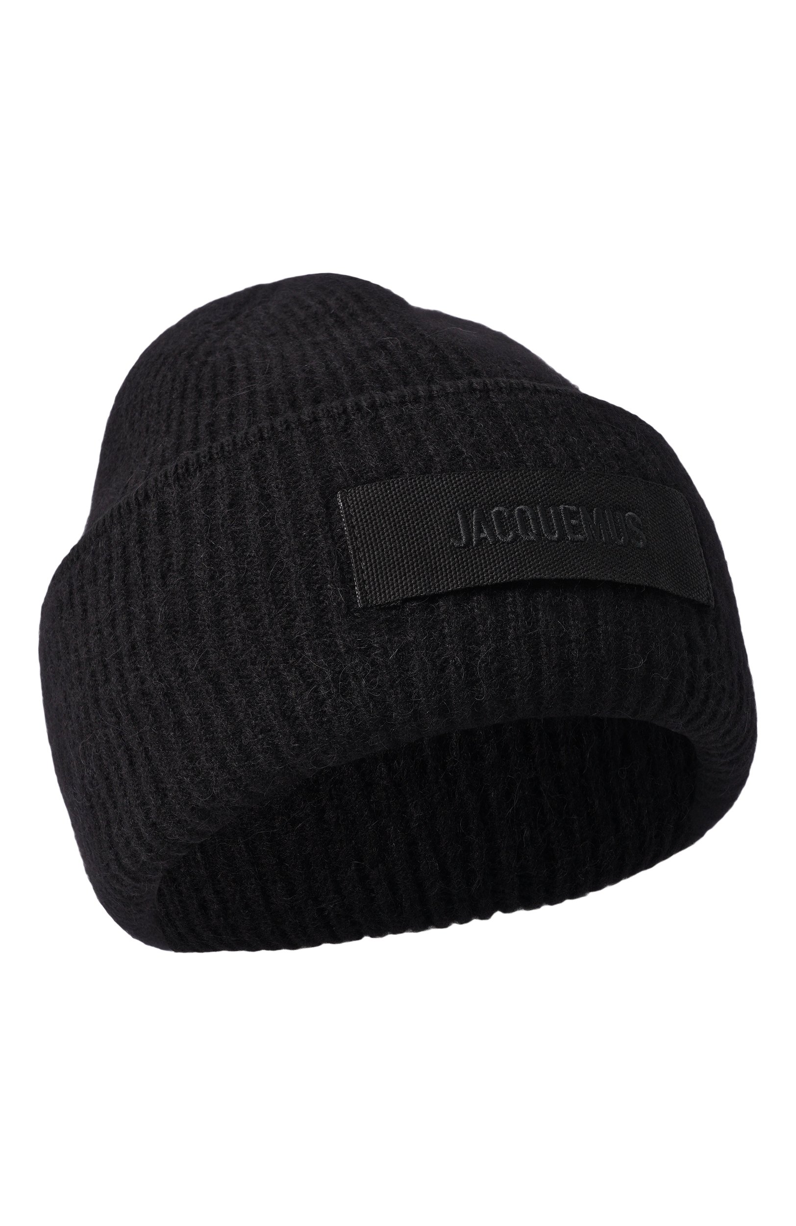 Шерстяная шапка JACQUEMUS черного цвета по цене 29950 руб., арт. 24HACU00666/AK00227, фото 1 Шерстяная шапка JACQUEMUS, арт. 24HACU00666/AK00227, фото 1