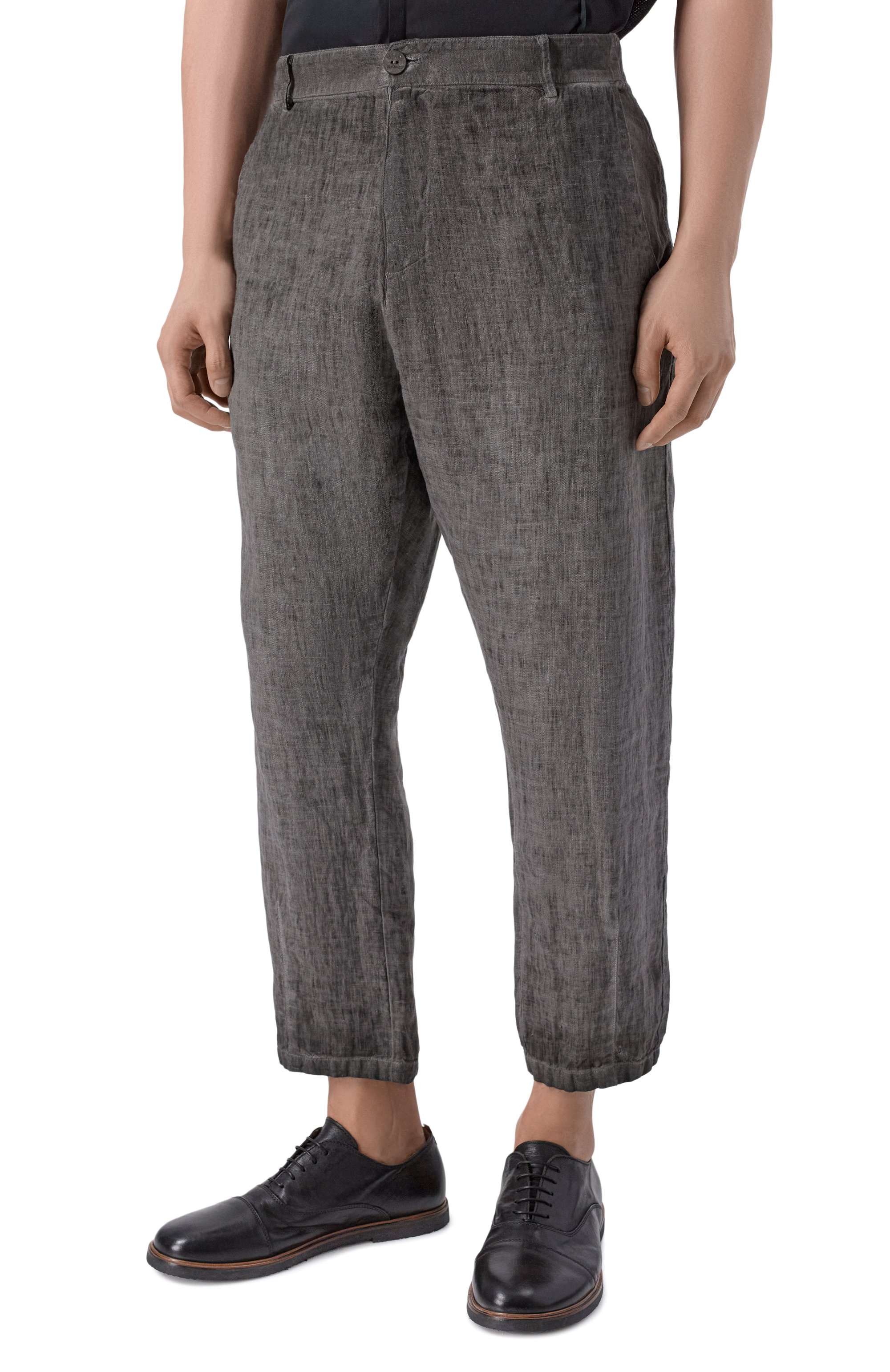 Льняные брюки NEVER ENOUGH темно-серого цвета по цене 35950 руб., арт. 2B5M047-060/MPA011, фото 3 Льняные брюки NEVER ENOUGH, арт. 2B5M047-060/MPA011, фото 3