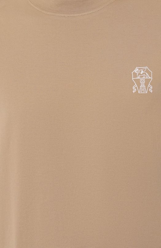 Хлопковая футболка Brunello Cucinelli M0B137445G Бежевый  M0B137445G Фото 5