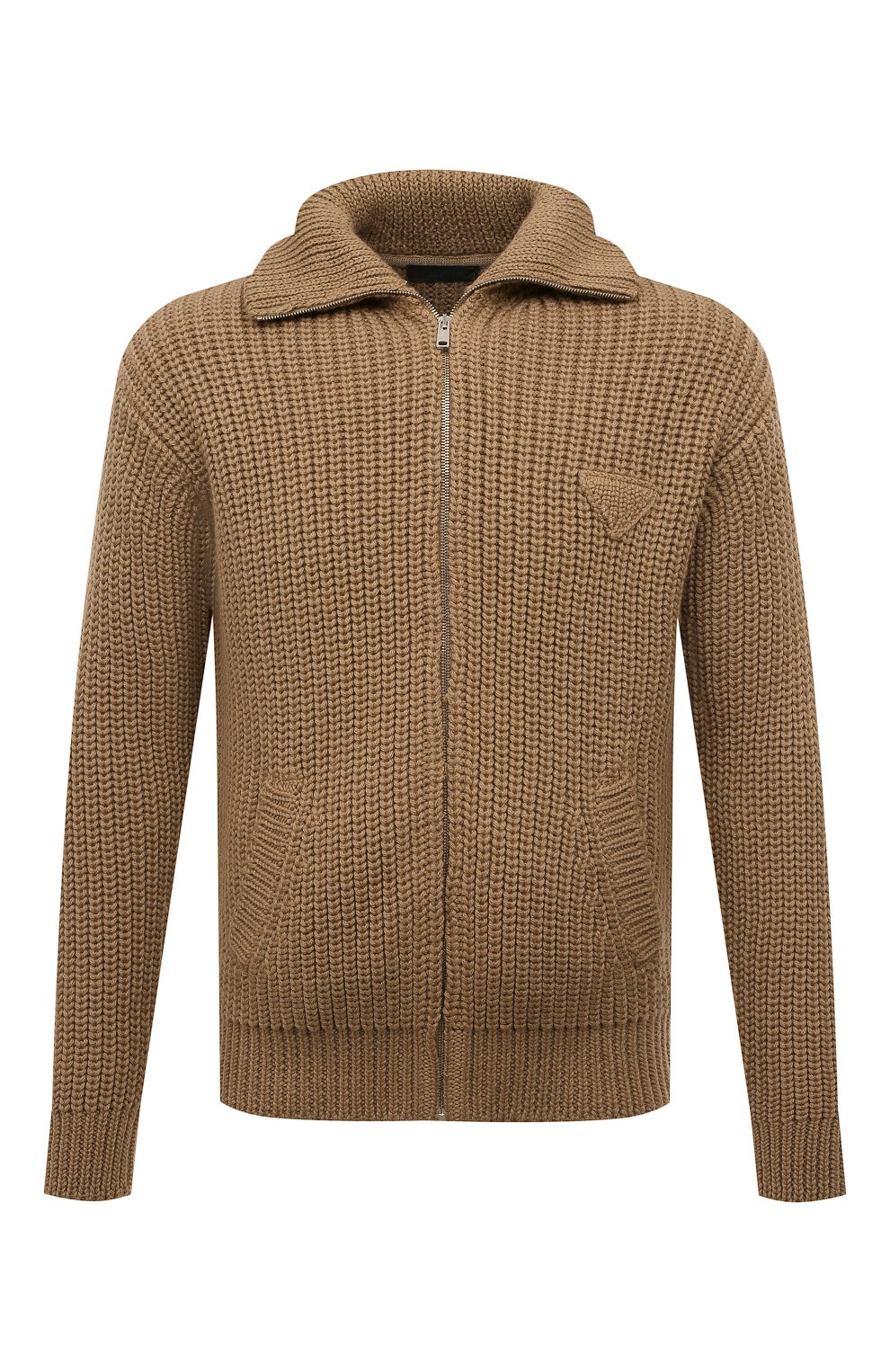 Кардиган из альпака PRADA бежевого цвета по цене 230000 руб., арт. UMG131-10KM-F0040-212, фото 1 Кардиган из альпака PRADA, арт. UMG131-10KM-F0040-212, фото 1