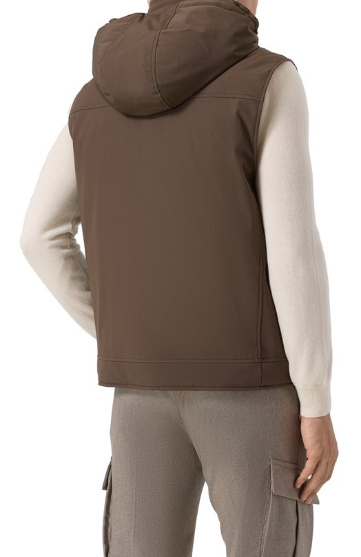 Утепленный жилет Brunello Cucinelli MV4061656 Коричневый  MV4061656 Фото 4