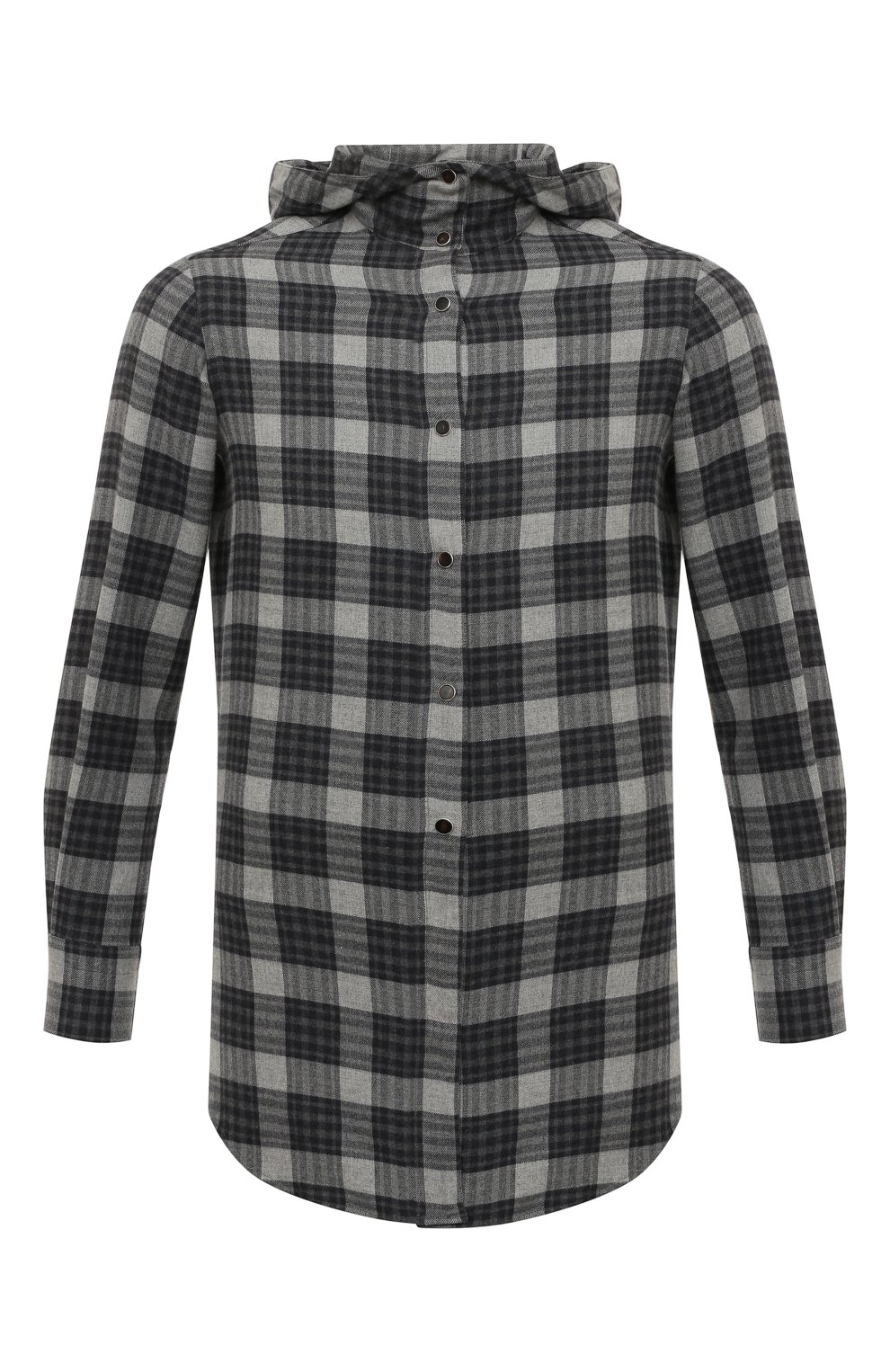 Хлопковая рубашка KITON черно-белого цвета по цене 111500 руб., арт. D54449H07868, фото 1 Хлопковая рубашка KITON, арт. D54449H07868, фото 1