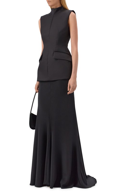 Комбинированное платье Sportmax CILEN001 Чёрный  CILEN001 Фото 2