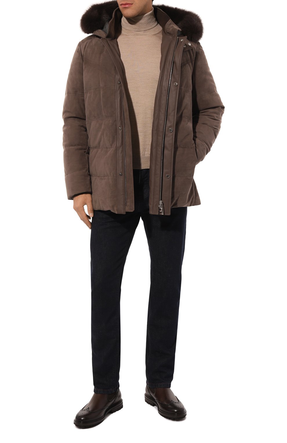 Кожаный пуховик с отделкой из лисицы STEFANO RICCI, арт. M7J2300080/NABIDR, фото 2