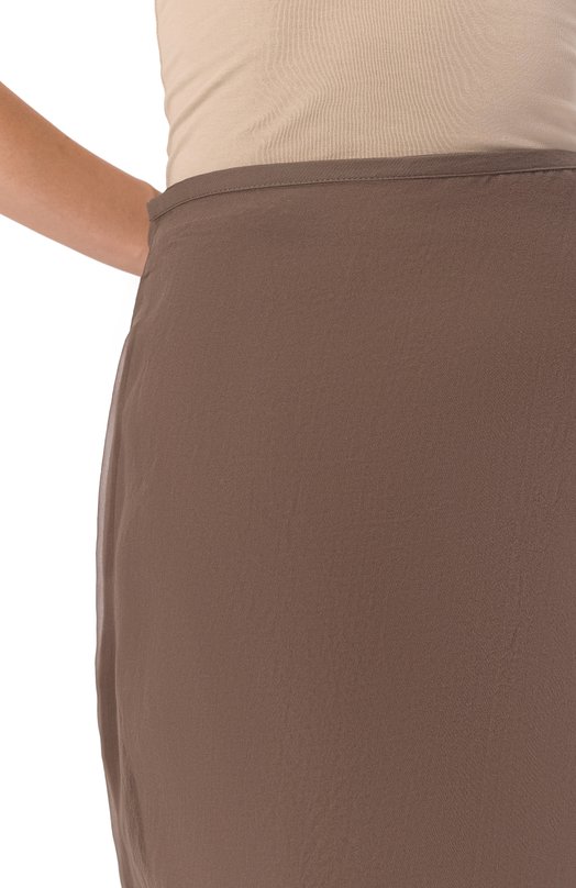Хлопковая юбка Brunello Cucinelli ML140G3826 Коричневый  ML140G3826 Фото 5