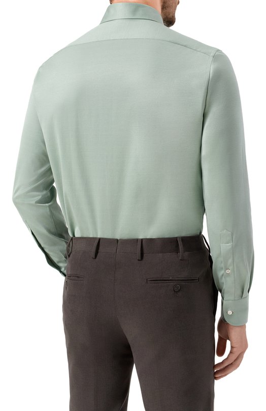 Хлопковая сорочка MVST SLIM/GABRIELLE/R0UND/1628-JERSEY (INTERL0CK) Зелёный  SLIM/GABRIELLE/R0UND/1628-JERSEY (INTERL0CK) Фото 4