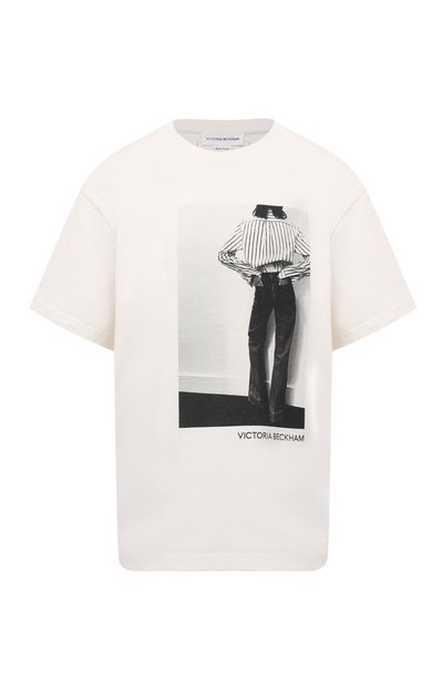 Женская хлопковая футболка VICTORIA BECKHAM, арт. 1521JTS002817C