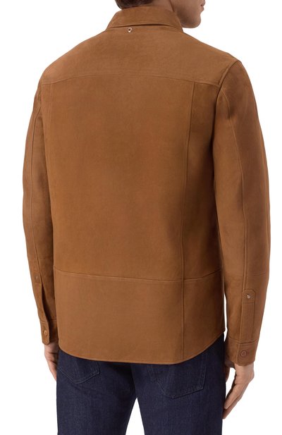 Замшевая куртка-рубашка STEFANO RICCI коричневого цвета по цене 782000 руб., арт. M7J5100283/SUESN4/62, фото 4 Замшевая куртка-рубашка STEFANO RICCI, арт. M7J5100283/SUESN4/62, фото 4