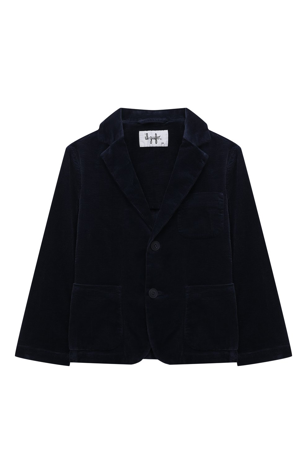 Вельветовый пиджак IL GUFO темно-синего цвета по цене 24000 руб., арт. A24GB099V6021/5A-8A, фото 1 Вельветовый пиджак IL GUFO, арт. A24GB099V6021/5A-8A, фото 1
