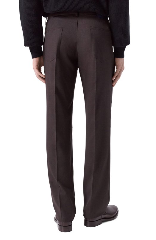 Шерстяные брюки Kiton UPR005LK0127H07 Коричневый  UPR005LK0127H07 Фото 4