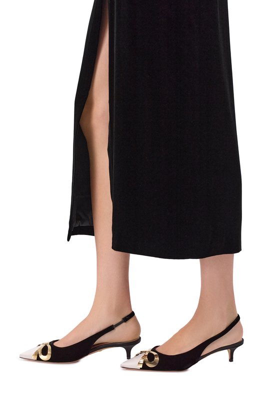 Бархатные туфли Giambattista Valli 25FWKVLIS258/58VES Чёрный  25FWKVLIS258/58VES Фото 2