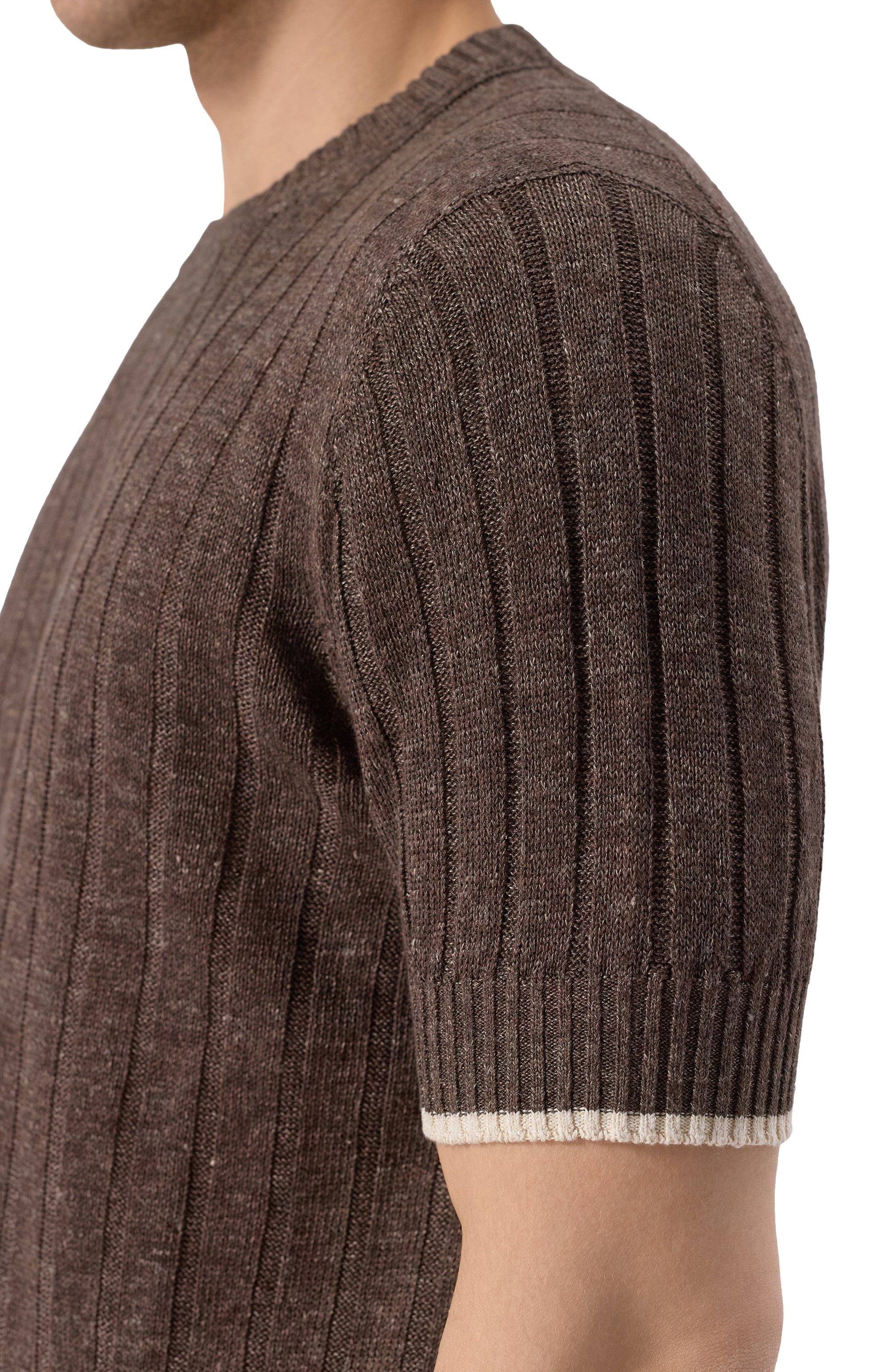 Джемпер изо льна и хлопка BRUNELLO CUCINELLI, арт. M2L707600, фото 5