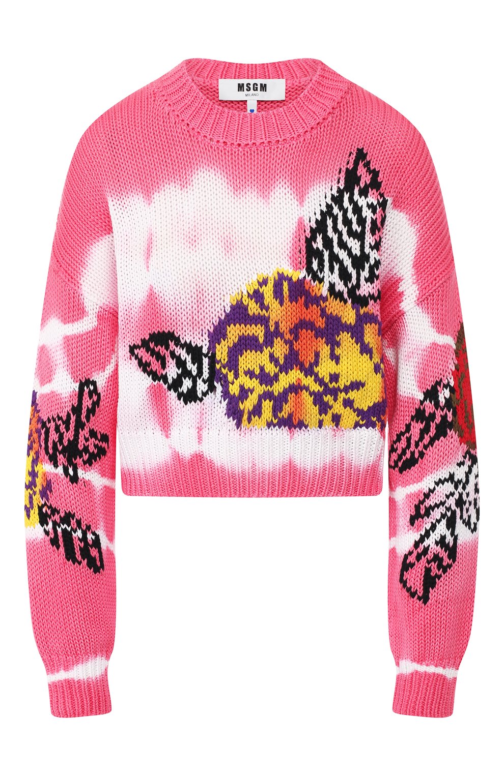 Хлопковый пуловер MSGM, арт. 2642MDM245 195471, фото 1