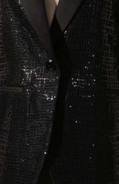 Жакет с пайетками EMPORIO ARMANI черного цвета по цене 83600 руб., арт. 2NG31R/29917, фото 5 Жакет с пайетками EMPORIO ARMANI, арт. 2NG31R/29917, фото 5