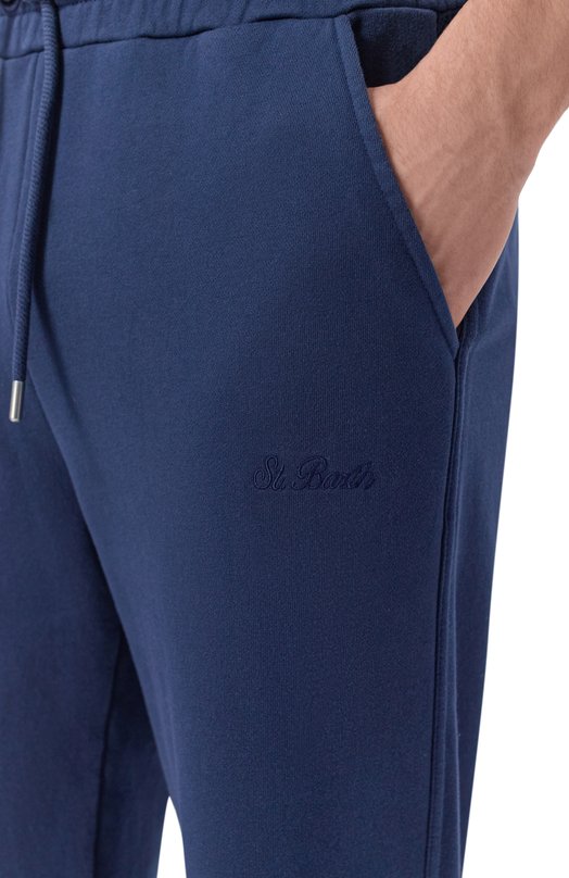 Хлопковые брюки MC2 Saint Barth TBS0001-00097L/T0BIAS Синий  TBS0001-00097L/T0BIAS Фото 5