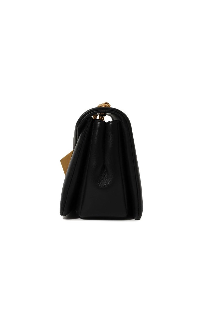 Женская сумка one stud small VALENTINO черного цвета, арт. 2W2B0K21HHX 098 | Фото 4 (Материал: Натураль�ная кожа; Ремень/цепочка: На ремешке; Размер: small)