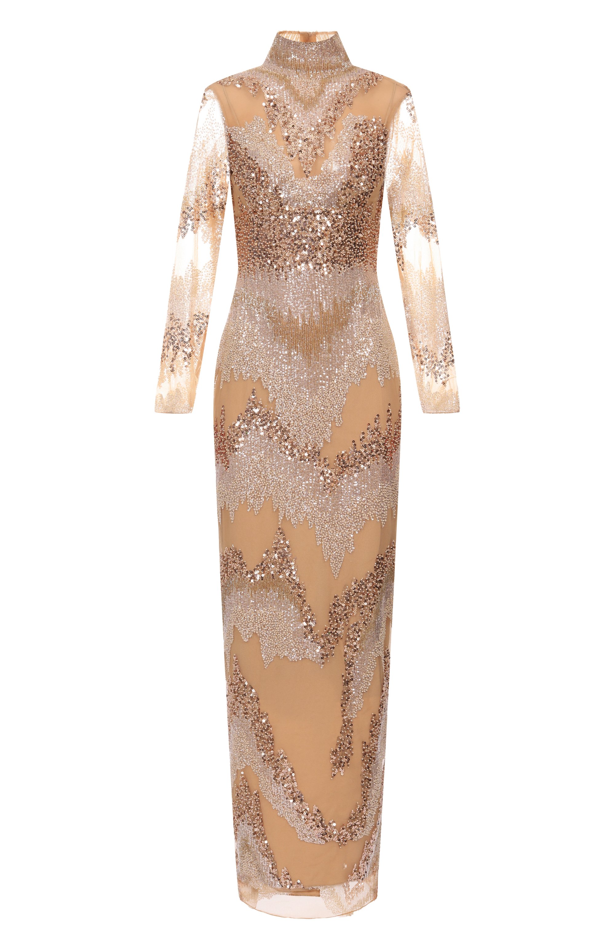 Платье с отделкой пайетками ZUHAIR MURAD, арт. FDR25046/TUEM014, фото 1